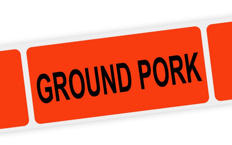 ground pork label