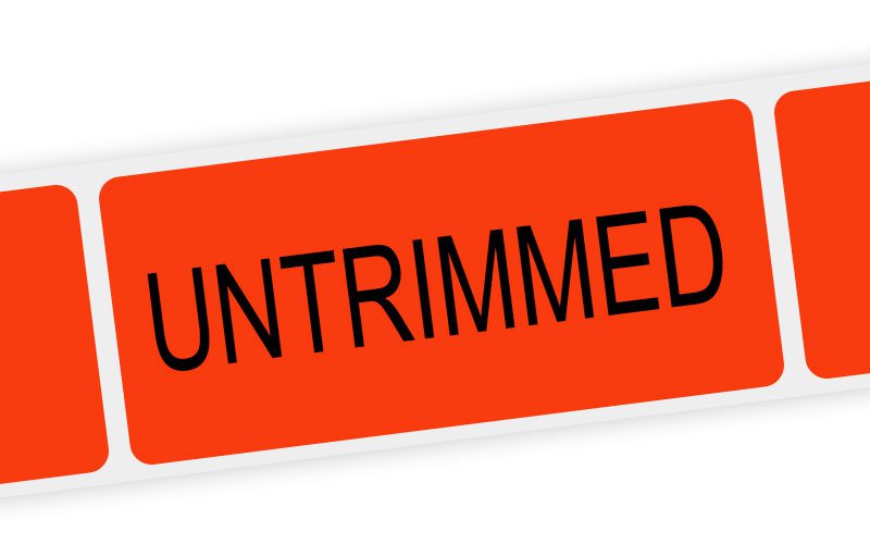 untrimmed label